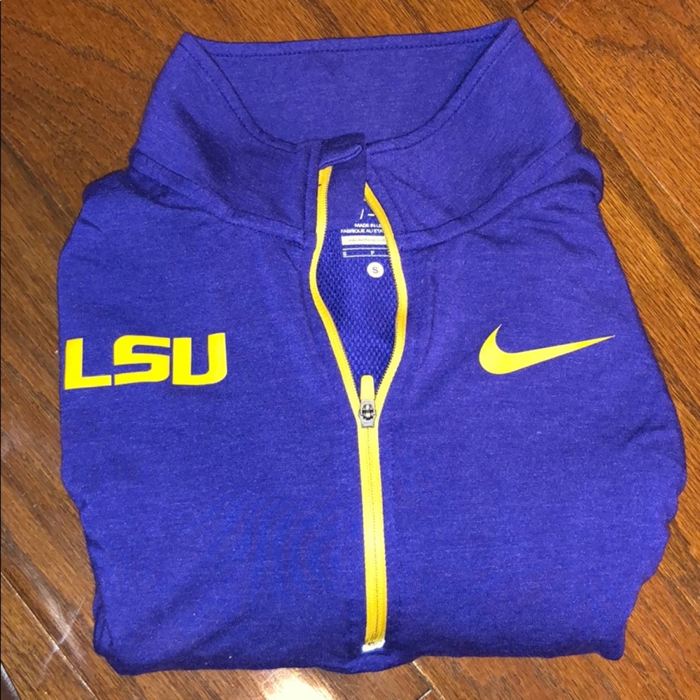 LSU Nike running dri-fit half zip